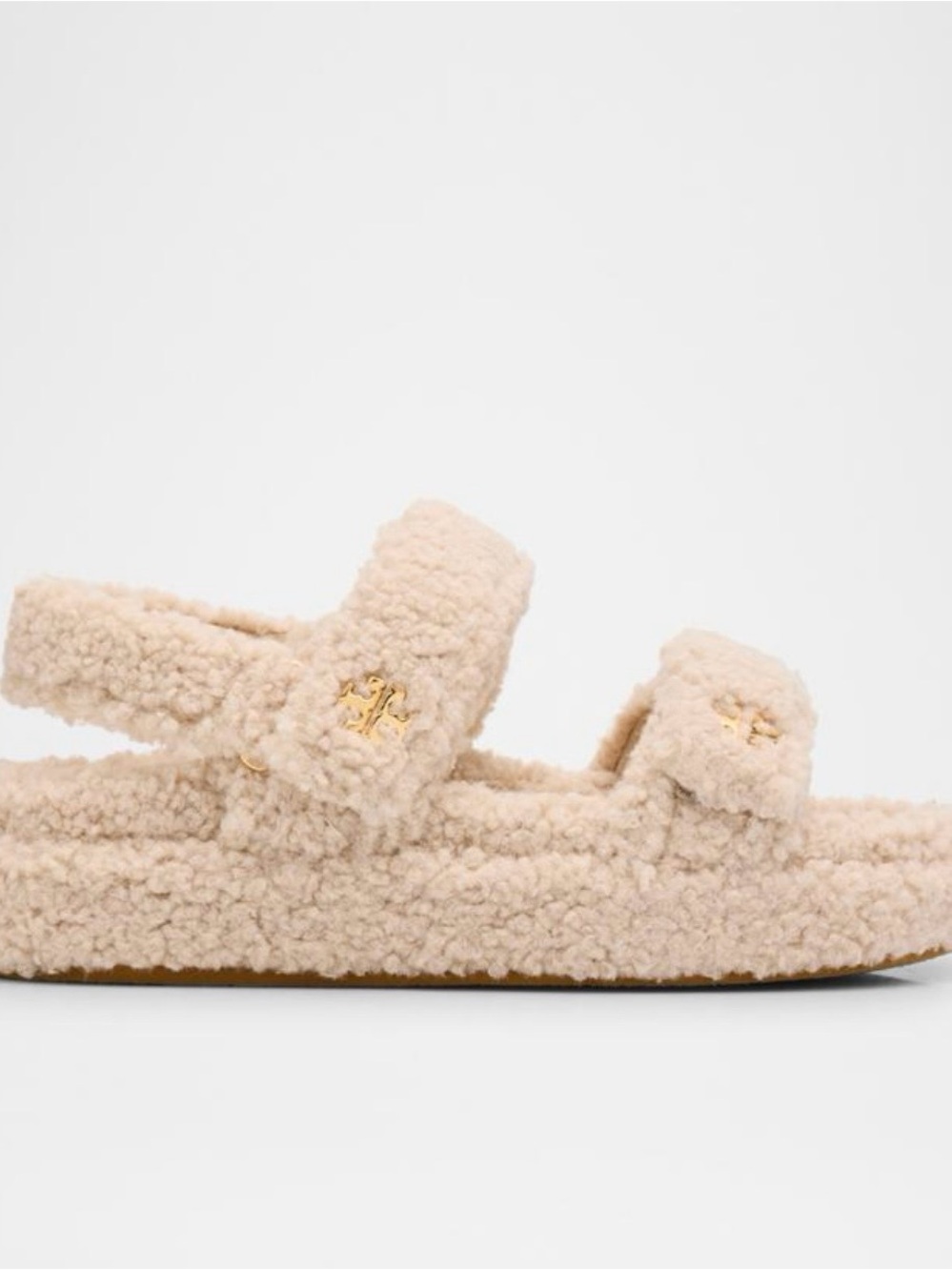 Tory Burch Kira Shearling Dual-Band Sports Sandals
